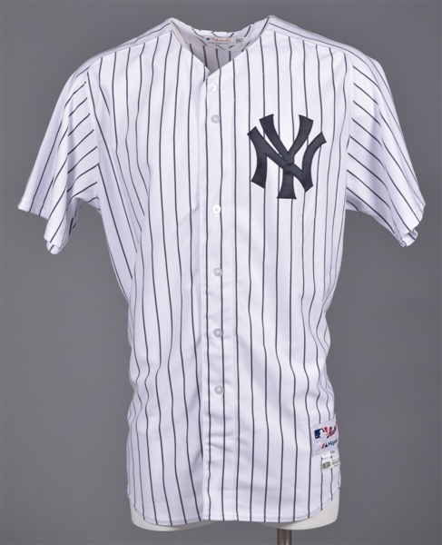 Brian McCanns 2014 New York Yankees "Jackie Robinson Day" Game-Worn Jersey with LOA - MLB Authenticated