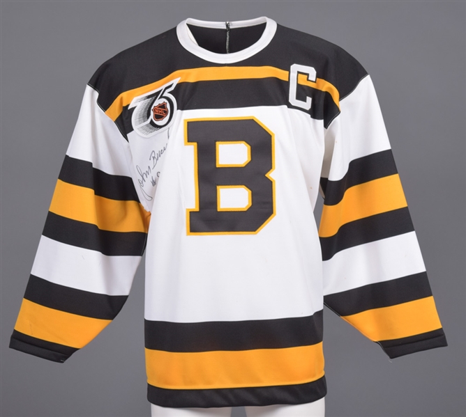 Johnny Bucyks 1991-92 Boston Bruins "Turn Back the Clock" Signed Game-Worn Alumni Jersey