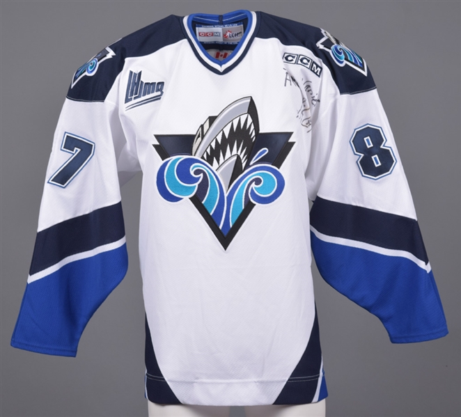Sidney Crosby Signed Rimouski Oceanic Jersey Plus Limited-Edition Rimouski Oceanic Framed Lithograph