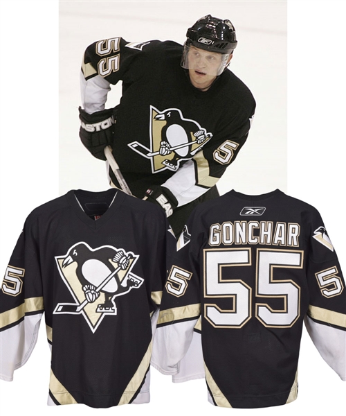 Sergei Gonchars 2005-06 Pittsburgh Penguins Game-Worn Jersey with Team LOA