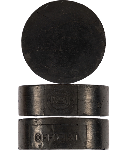 Scarce Mid-1910s Spalding Official Hockey Puck