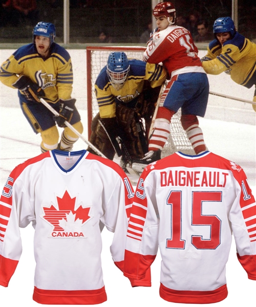 J.J. Daigneaults 1984 Winter Olympics Team Canada Game-Worn Jersey with His Signed LOA