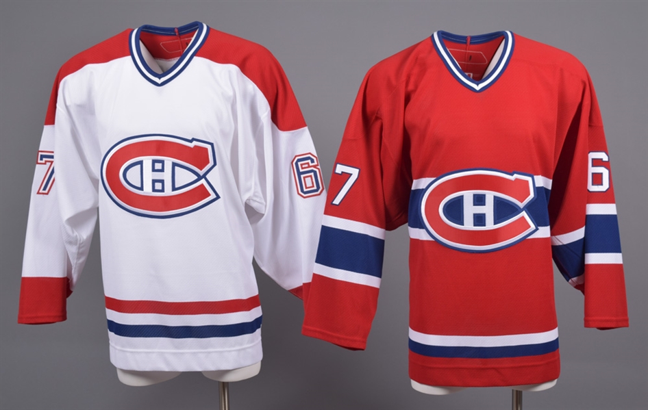 Andre Benoit’s 2006-07 Montreal Canadiens Game-Worn Home and Game-Issued Away Jerseys with Team LOAs