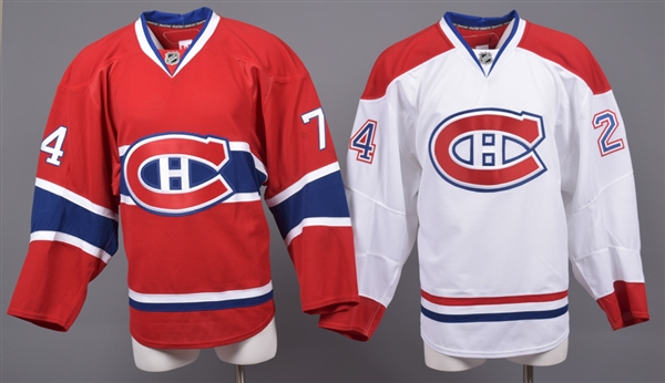 Morgan Ellis’ and Alex Henry’s 2010-11 Montreal Canadiens Game-Issued Home and Away Jerseys with Team LOAs 