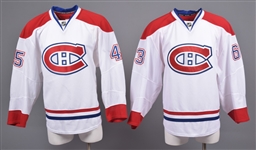 Michael Blunden’s and Andreas Engqvist’s 2011-12 Montreal Canadiens Game-Worn Away Jerseys with Team LOAs
