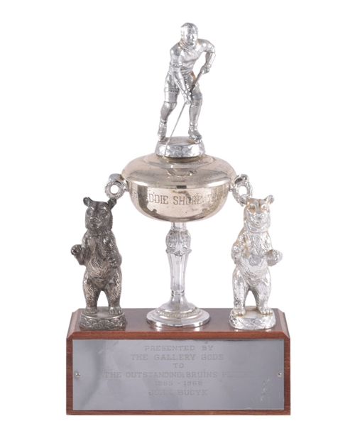 Johnny Bucyks 1965-66 Boston Bruins Eddie Shore Trophy (14")