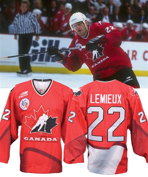 Claude Lemieuxs 1996 World Cup of Hockey Team Canada Game-Worn Jersey with His Signed LOA