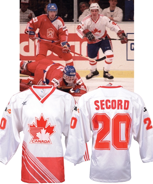 Al Secords 1987 IIHF World Championships Team Canada Game-Worn Jersey with LOA