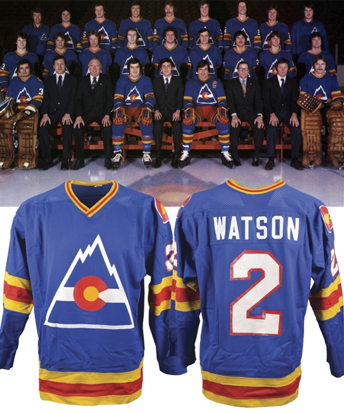 Joe Watsons 1978-79 Colorado Rockies Game-Worn Jersey - Nice Game Wear!