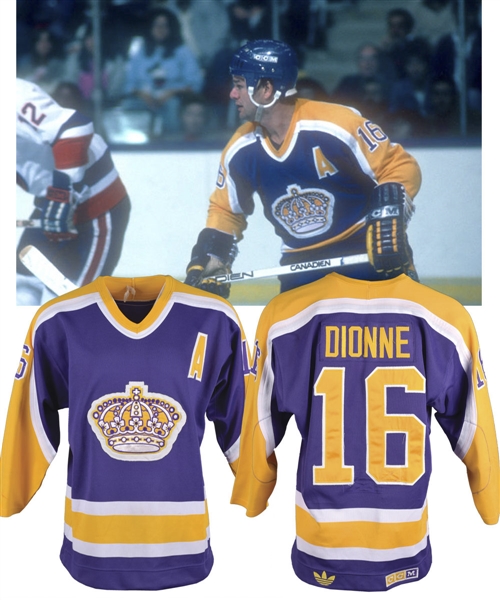 Marcel Dionnes 1984-85 Los Angeles Kings Game-Worn Alternate Captains Jersey - Photo-Matched!
