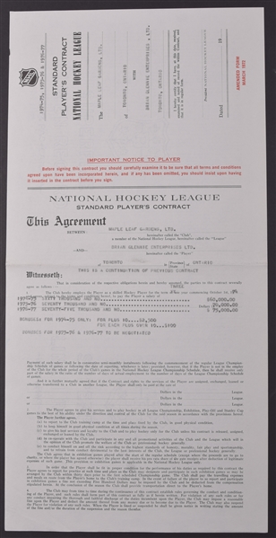 Toronto Maple Leafs Late-1960s Brian Glennie Official NHL Document Collection of 5 with Deceased HOFer Punch Imlach Signatures (2)