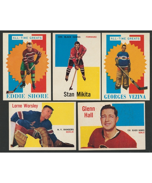 1960-61 Topps Hockey Complete 66-Card Set