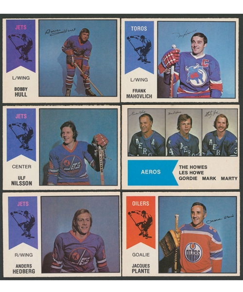 1974-75, 1976-77 and 1977-78 O-Pee-Chee Hockey WHA Complete Sets (3)