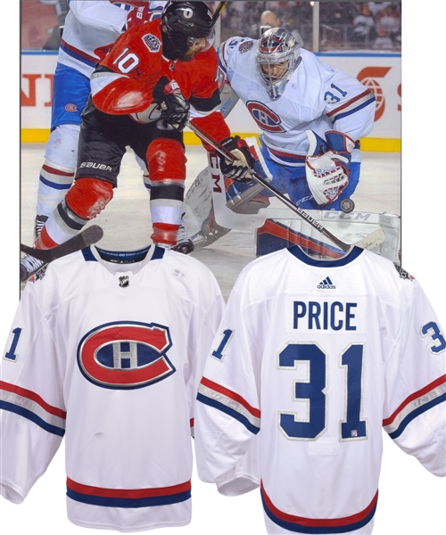 Carey Prices 2017-18 Montreal Canadiens "NHL 100 Classic" Game-Worn Jersey with Team LOA - Photo-Matched!