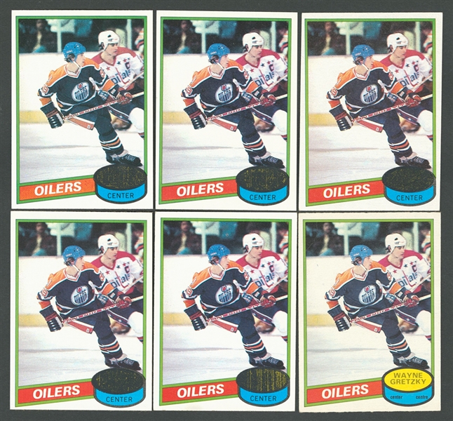 1980-81 to 1986-87 O-Pee-Chee and Topps Wayne Gretzky Hockey Card Collection of 13