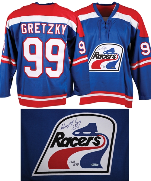 Wayne Gretzky Signed Indianapolis Racers Limited-Edition Jersey #104/150 from UDA
