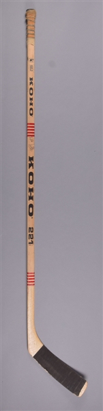 Denis Potvins Mid-to-Late-1970s New York Islanders Signed Koho 221 Game-Used Stick