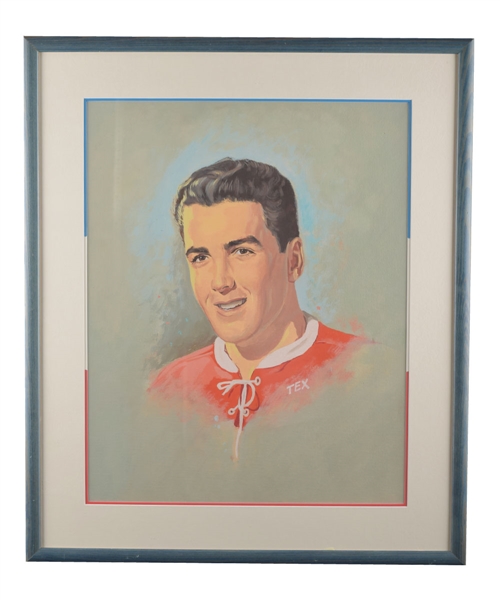 Superb Henri Richard Montreal Canadiens Original Painting by Tex Coulter (21 ¾” x 25 ¾”) 