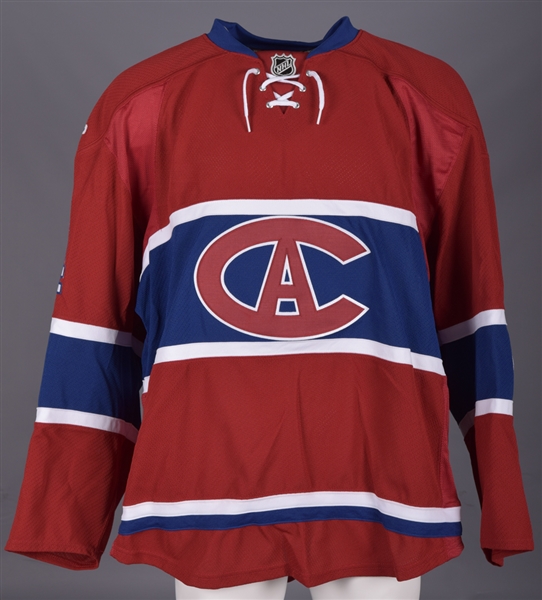 Guillaume Latendresses 2008-09 Montreal Canadiens "1915-16" Centennial Game-Issued Jersey