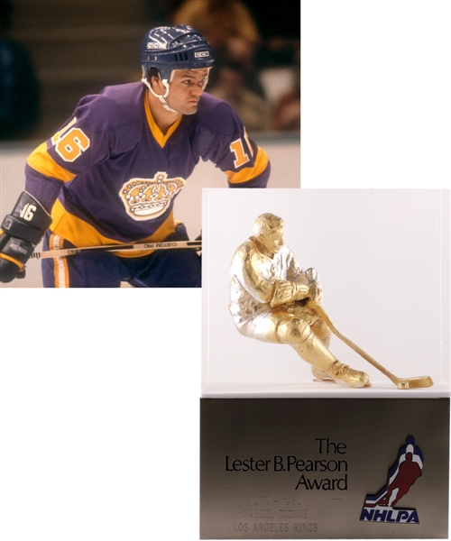 Marcel Dionnes 1979-80 Los Angeles Kings Lester B. Pearson Award from His Personal Collection - NHLs Outstanding Player as Selected by the League’s Players!