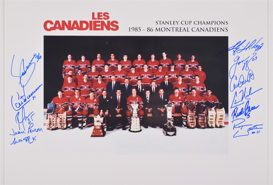 Montreal Canadiens 1985-86 and 1992-93 Stanley Cup Champions Multi-Signed Team Photos with LOA (16" x 20")