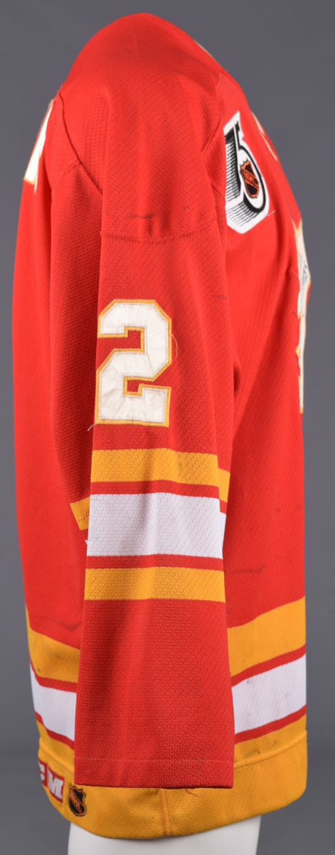 1991-92 Al MacInnis Flames Game Worn Jersey - Photo Matched - Team Letter