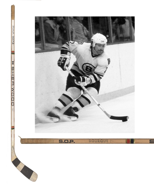 Ray Bourques Circa 1981 Boston Bruins Game-Used Rookie-Era Stick