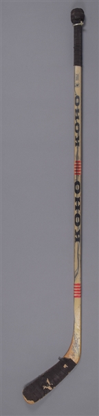 Brendan Shanahans Circa 1990 New Jersey Devils Signed Game-Used KOHO Stick