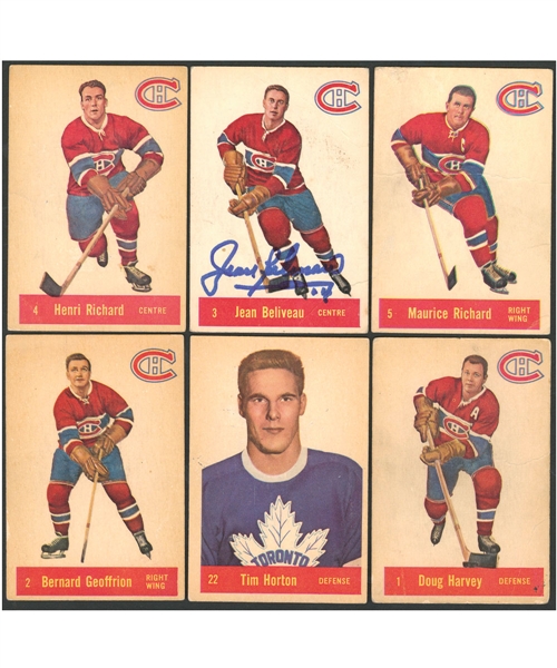 1955-56, 1957-58 and 1958-59 Parkhurst Hockey Starter/Near Complete Card Sets (3)