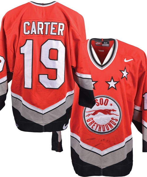 Jeff Carters 2001-02 OHL Soo Greyhounds Game-Worn Jersey