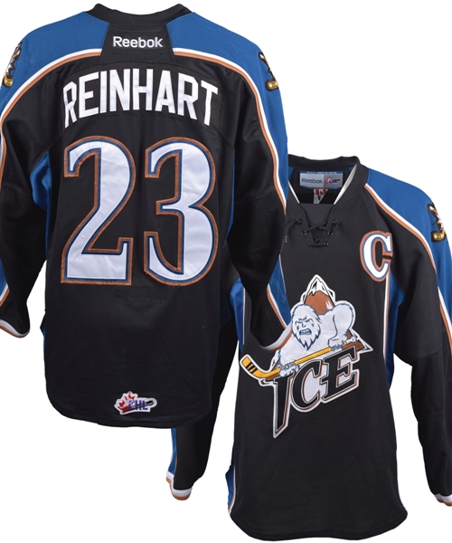 Sam Reinharts 2014 WHL Kootenay Ice Game-Worn Captains Jersey