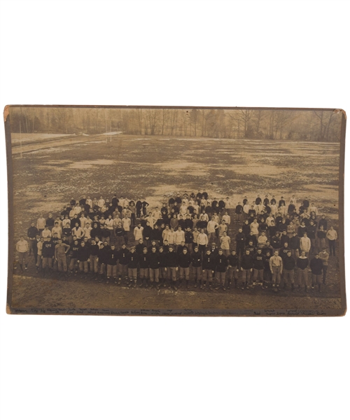 Circa-1908 St. Paul’s School Football Team Photo Featuring Hobey Baker (10 ¼” x 17”) 