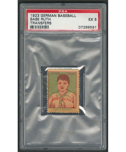 1923 German Transfers HOFer Babe Ruth - Graded PSA 5