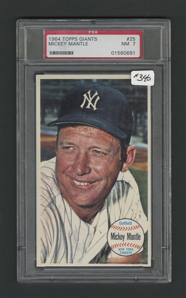 1955-64 Topps and Bowman HOFer Mickey Mantle PSA-Graded Baseball Card Collection of 3