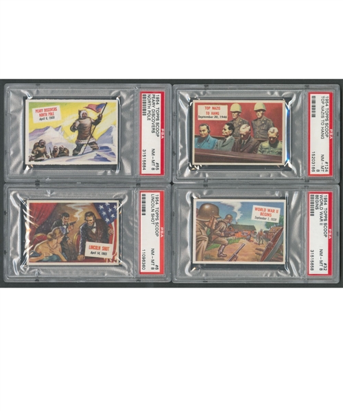 1954 Topps Scoop Non-Sport Card Collection of 29 - All PSA-Graded (Including 10 PSA 8 NM-MT and 11 PSA 7 NM)