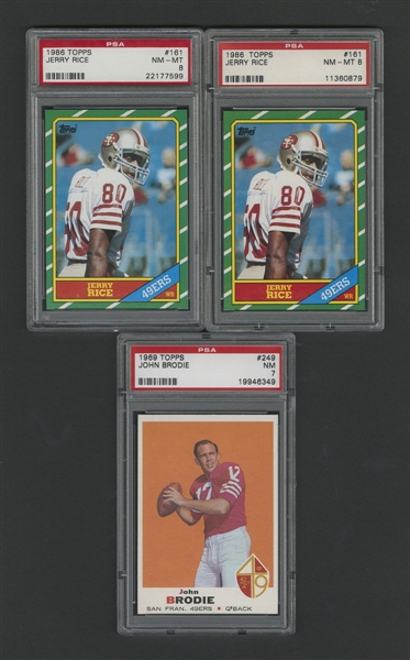 1962-91 Topps and Other Brands Beckett and PSA-Graded Football Card Collection of 11 Including RCs