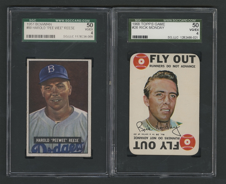 1951-68 Topps and Bowman Graded Baseball Card Collection of 10 Including 1960 Topps #148 HOFer Yastrzemski RC