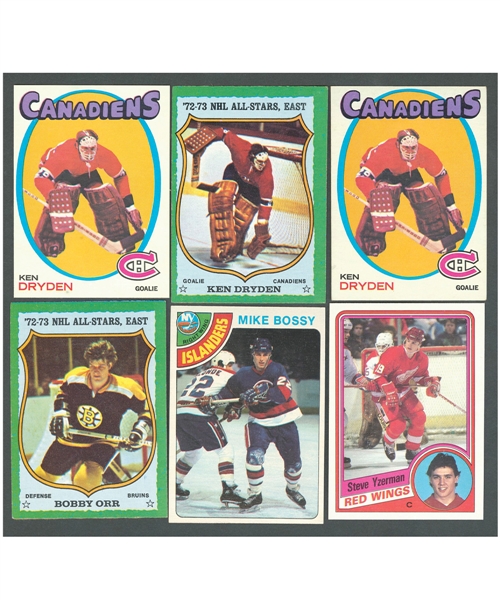 1971-72 Topps Hockey Near Complete Card Set (131/132), 1973-74 Topps Near Set (196/198) Plus 1969-70 to 1978-79 Topps Hockey Cards (1500+) and Other Sets/Near Sets
