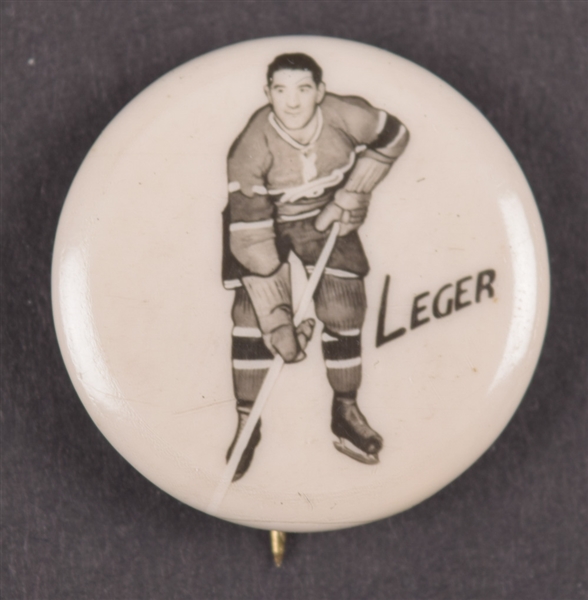 Roger Leger 1948 Montreal Canadiens Pep Cereal Pin
