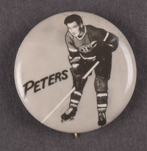 Jimmy Peters 1948 Montreal Canadiens Pep Cereal Pin