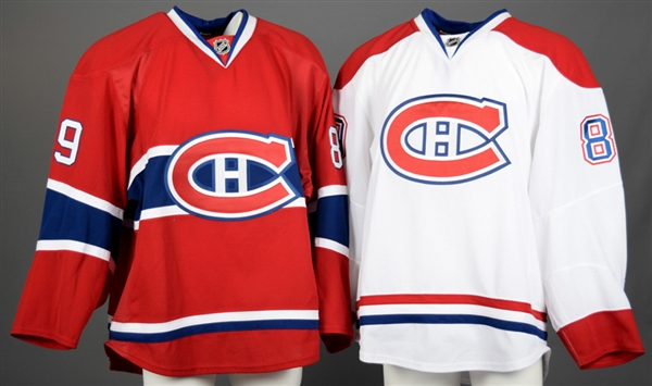 Jordon Southorns 2012-13 Montreal Canadiens Game-Issued Home and Away Jerseys with Team LOAs