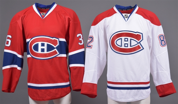 Magnus Nygren’s and Patrick Holland’s 2013-14 Montreal Canadiens Game-Worn Home (Preseason) and Away Jerseys with Team LOAs