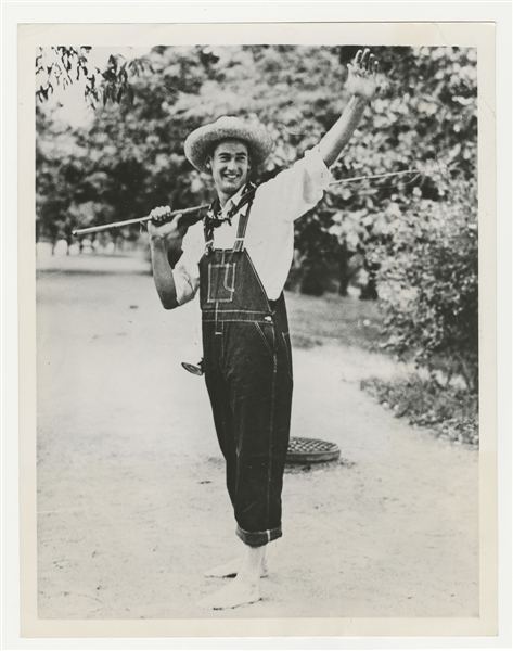 Ted Williams 1939 Rookie Season Media Photo (6 ½” x 8 ½”) – The Splinter Fishing!