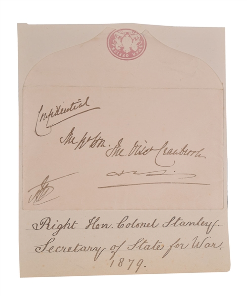 Lord Stanley Signed 1879 War Office Envelope