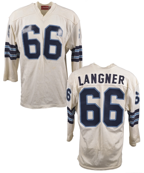 Bill Langners 1974 CFL Toronto Argonauts Game-Worn Jersey