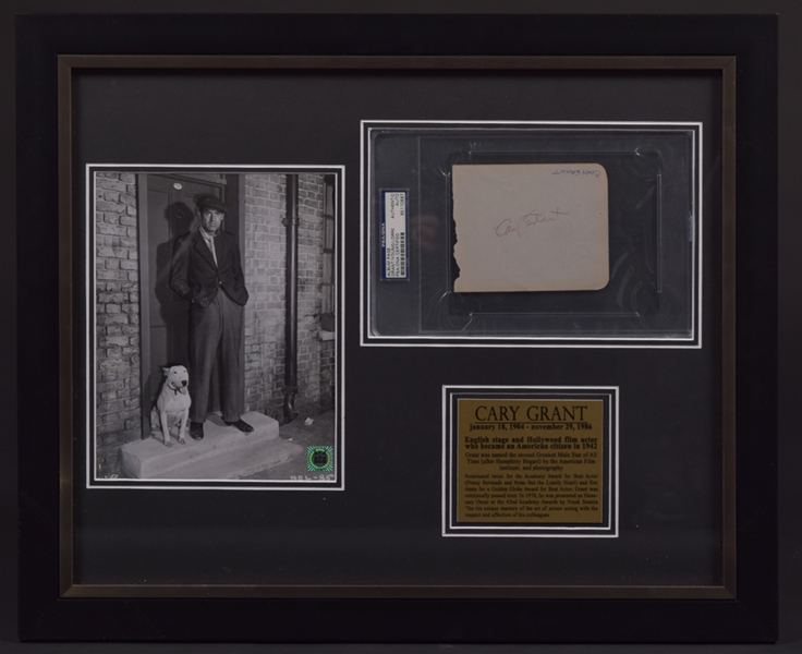 Actor Cary Grant Framed Display with PSA/DNA Certified Autograph
