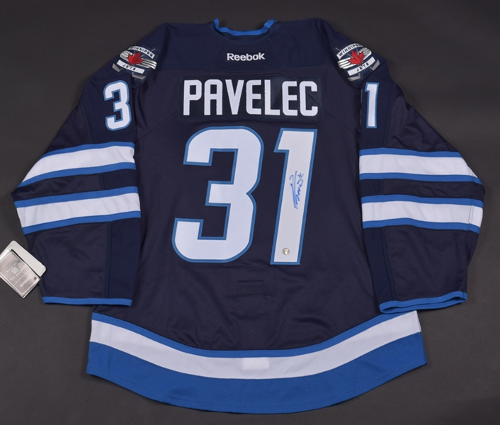 Ondrej Pavelec (Winnipeg Jets X 2) and Todd Bertuzzi (Vancouver Canucks) Signed Jerseys - All Authenticated