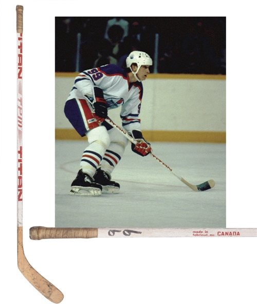 Wayne Gretzkys 1980-81 Edmonton Oilers Titan TPM Game-Used Stick with LOA - From Shawn Chaulk Collection