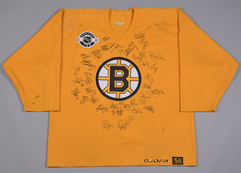 Boston Bruins Joe Thornton and 2005-06 Team (Inc. Thornton, Bourque and Bergeron) Signed Jerseys - Both JSA Authenticated