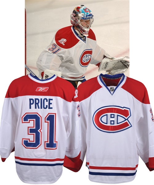 Carey Prices 2009-10 Montreal Canadiens Game-Worn Playoffs Jersey with Team LOA - Centennial Patch! - Photo-Matched to Regular Season and Playoffs!